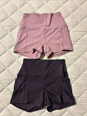 monob Athletic Shorts Set in Purple & Black Size Small